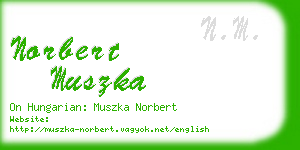 norbert muszka business card